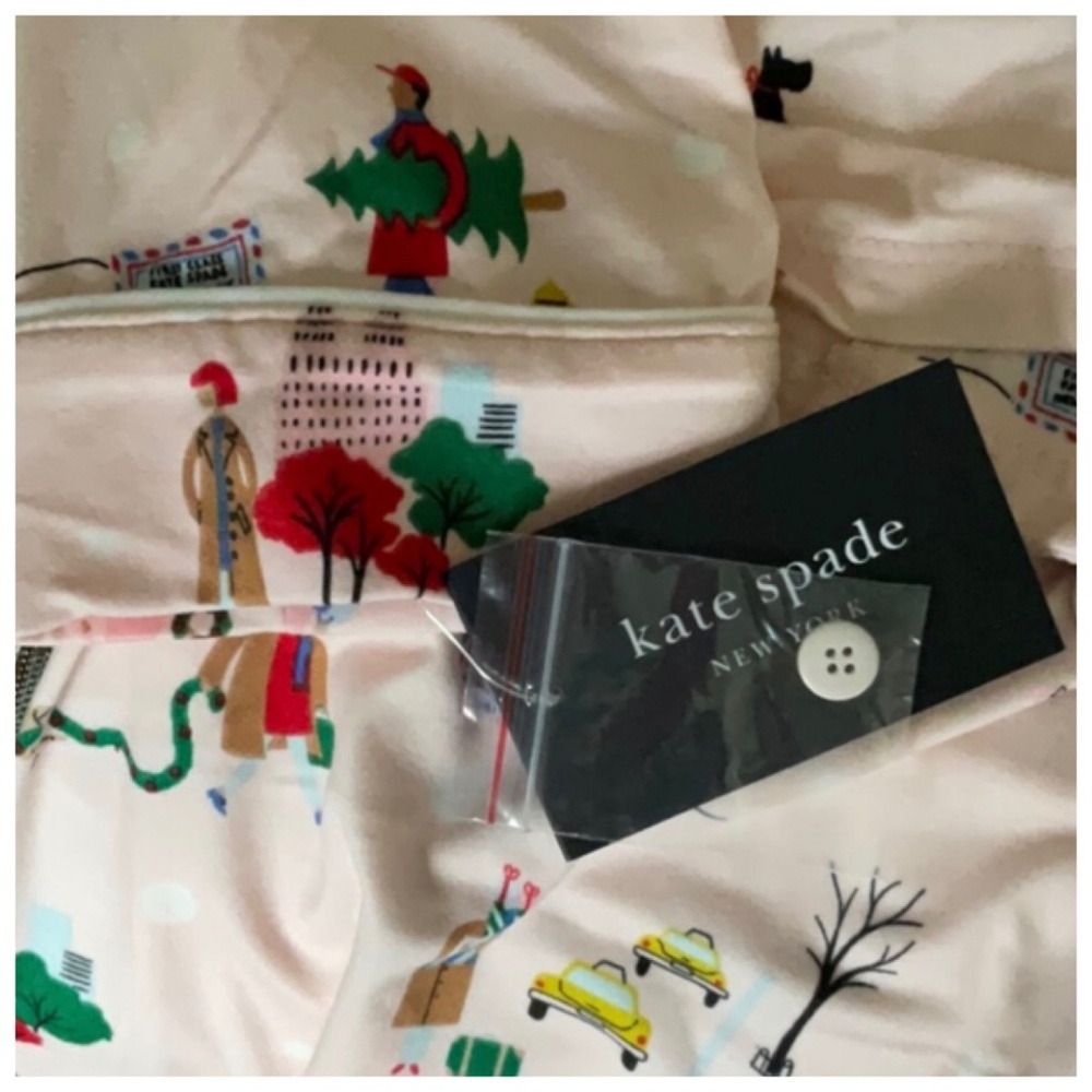 Kate Spade Blush Christmas Pajama Set Size Large  ♠️ - Picture 7 of 10